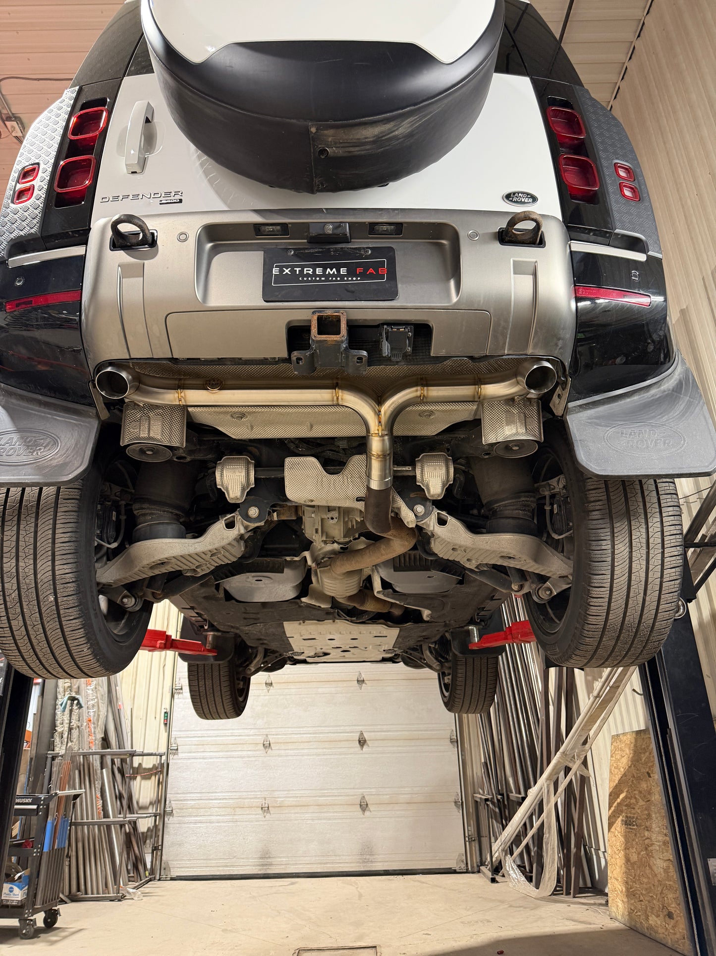 Twin 3 Inchs Muffler Delete Axleback Exhaust System For Land Rover Defender L663 (2020+) P400