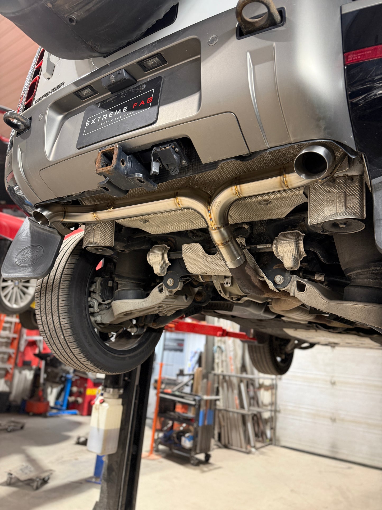 Twin 3 Inchs Muffler Delete Axleback Exhaust System For Land Rover Defender L663 (2020+) P400